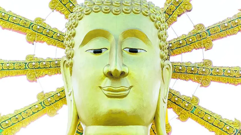 Asia, Thailand, Koh Samui island, Bophut, Big Buddha Temple - Wat Phra Yai, Buddha statue