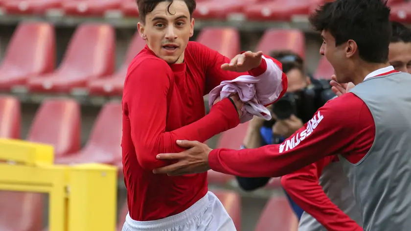 Lasorte Trieste 26/03/22 - Serie C, Triestina - Legnago Salus, Esultanza Galazzi gol 2 - 0