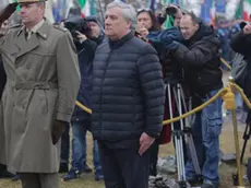 10/02/2019 Trieste, Il Giorno del Ricordo - Cerimonia per celebrare la ricorrenza istituita nel 2004 in memoria delle vittime delle foibe : corona deposta al monumento della Foiba di Basovizza dal presidente del Parlamento europeo Antonio Tajani