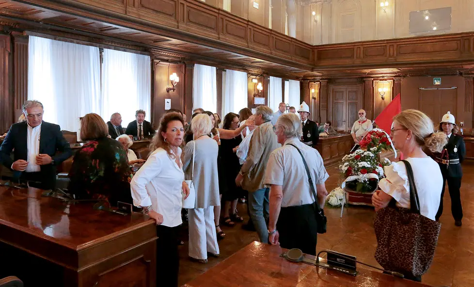 Silvano Trieste 2019-07-27 Sala del Consiglio comunale, la camera ardente per Antonino Cuffaro