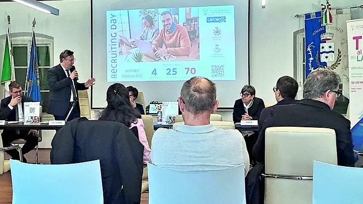 Un momento della presentazione del Recruiting day a Romans