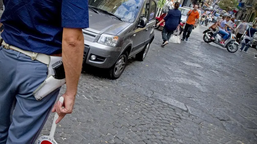 Un agente in servizio (foto d'archivio)