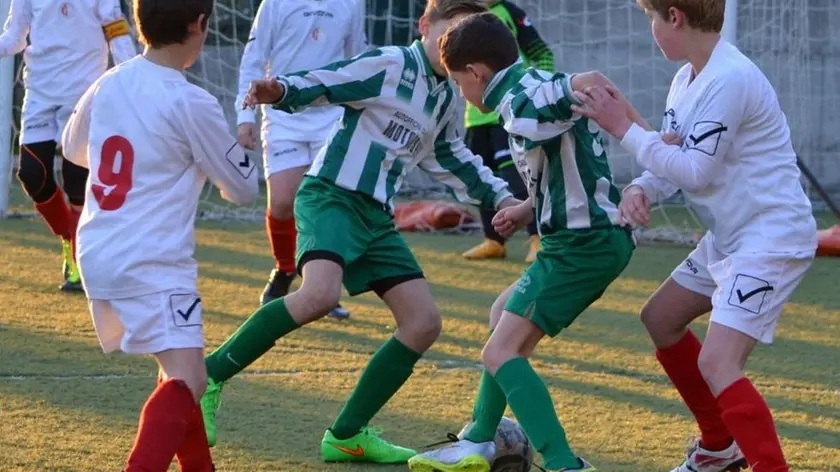 Pulcini del Kras e del San Luigi durante una partita di campionato (foto dal sito Internet Nk Kras Repen)