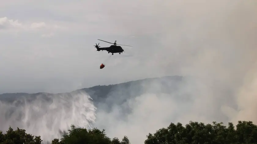 L'incendio sul Monte Santo in Slovenia