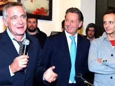 Giulio Camber con Scoccimarro e Fedriga per gli auguri di fine anno nel dicembre 2014