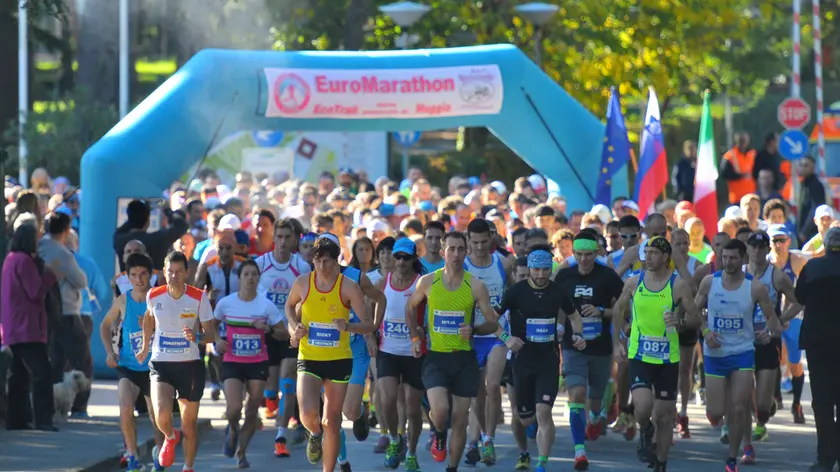 La partenza dell'EuroMarathon