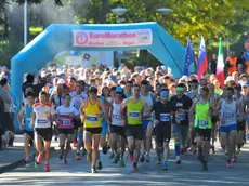 La partenza dell'EuroMarathon