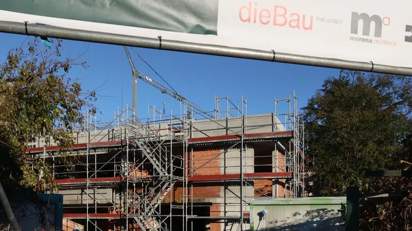 Lo scorcio del cantiere in corso all’ex Diana di Opicina. Andrea Lasorte