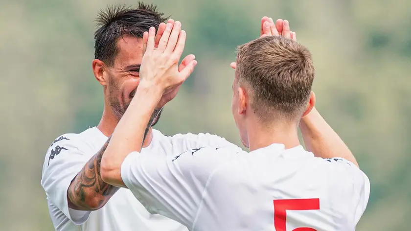 Lescano e Bijleveld autori delle due reti alabardate Foto Petrussi