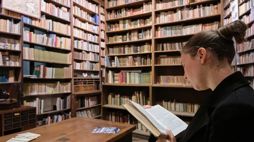 L'interno della libreria Saba di Trieste (Silvano)