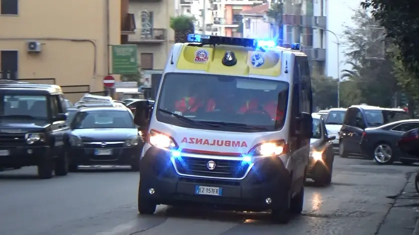 Un'ambulanza in azione