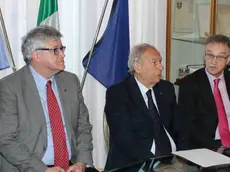 Alberto Felice Da Toni, il sindaco Romoli e Maurizio Fermeglia (Bumbaca)