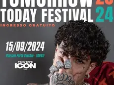 La locandina del concerto di Tony Effe in programma in Porto vecchio