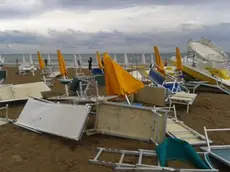 La spiaggia di Lignano devastata dal maltempo