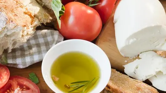 Close up of various italian food
