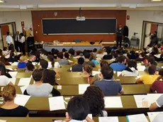 Foto Matteo Corner - LaPressecronacaMilano 4 09 2012 Esame di ammissione alla facoltà di medicina all'università statale di Milano Nella Foto un momento del Test