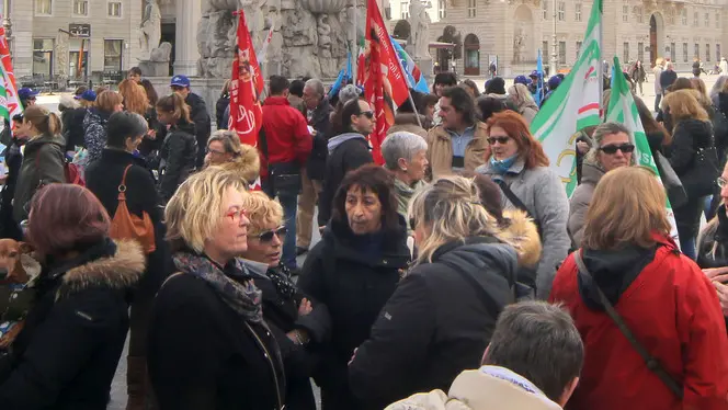 Lasorte Trieste 02/03/17 - Piazza Unità, Sala Giunta, Sciopero Addetti Mense Scolastiche