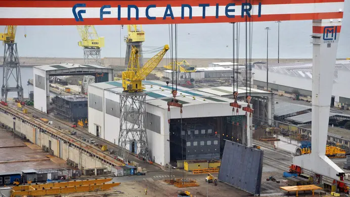 (ANSA) - ANCONA, 15 GEN - Fincantieri: cenni di attività negli stabilimenti di Ancona