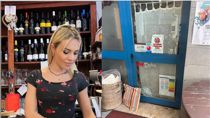 Lidia Mazza titolare del Vitigno e il vetro sfondato