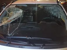 L'auto presa di mira al Silos