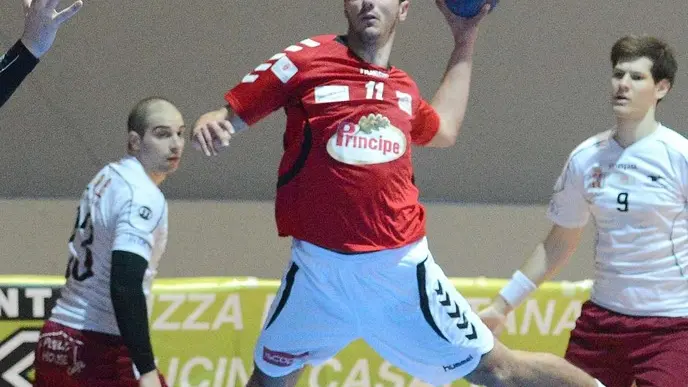 Foto Bruni 28.03.2015 Pallamano Trieste-Cassano:Bellomo