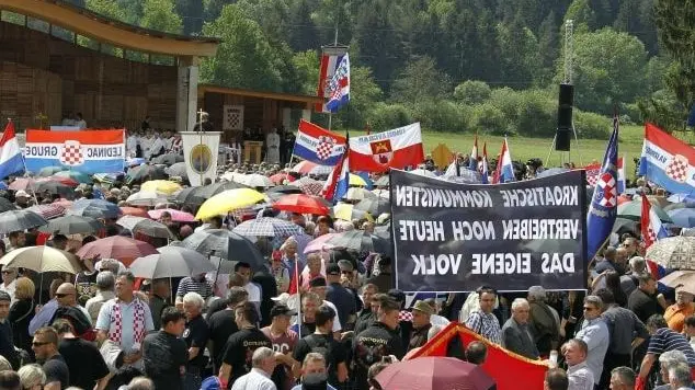 Una delle celebrazioni tenute negli anni scorsi a Bleiburg