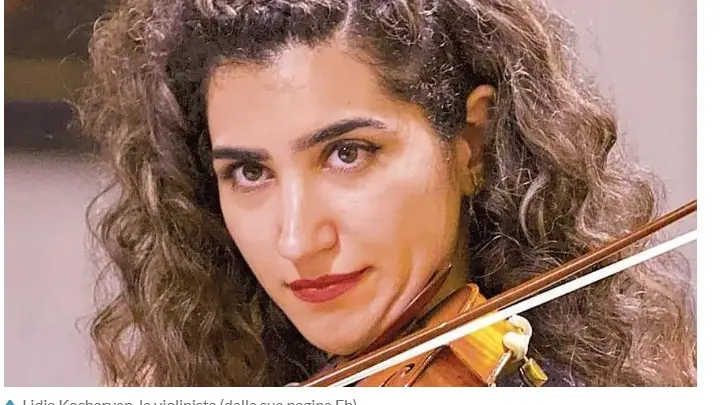 Lidia Kocharyan, una delle violiniste escluse (dalla sua pagina Fb)