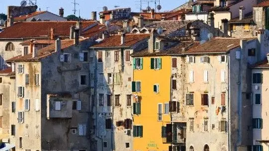 21 Jul 2013, Rovinj --- Old town from the sea, Rovinj (Rovigno) peninsula, Istria, Croatia --- Image by © Eleanor Scriven/Robert Harding World Imagery/Corbis