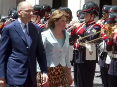 Italian Prime Minister Enrico Letta (L) meets his Slovenian counterpart Alenka Bratusek (R) at Chigi Palace in Rome, Italy, 12 June 2013. ANSA/CLAUDIO PERI