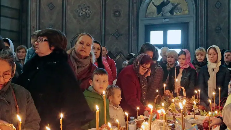 Silvano Trieste 2018-04-07 Tempio di San Spiridione, benedizione delle uova e delle offerte per la Pasqua