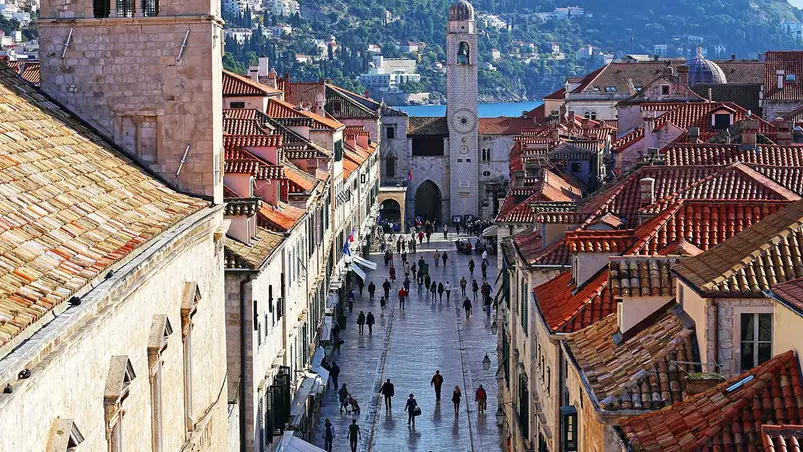 Uno scorcio del centro storico di Ragusa (Dubrovnik)