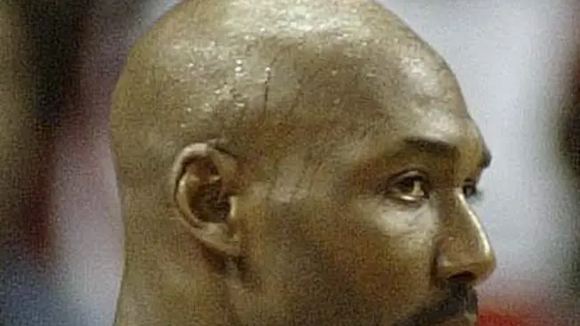 epa00179347 Karl Malone of the Los Angeles Lakers reacts to being fouled and the possibility of a three point play late in the game against the Houston Rockets at Toyota Center in Houston, Texas on Sunday, 25 April 2004. Malone had 30 points and 13 rebounds to lead the Lakers to a 92-88 win and a three games no one lead in the Western Conference first round playoff series. EPA/PAUL BUCK