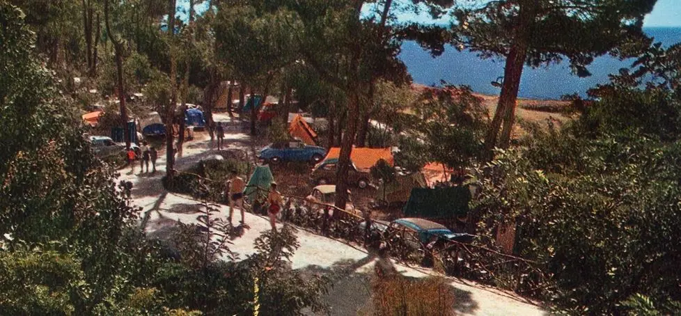 Il camping Al Bosco in un'immagine del passato