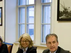 La presidente dell'Authority Marina Monassi con Walter Sinigaglia