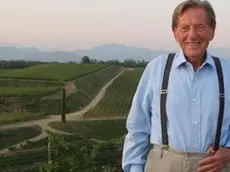 Livio Felluga sorridente tra le sue vigne