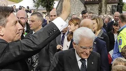 Borut Pahor (Presidente Repubblica Slovenia) e Sergio Mattarella (Presidente Repubblica Italiana) - Doberdò del Lago 26/10/2016
