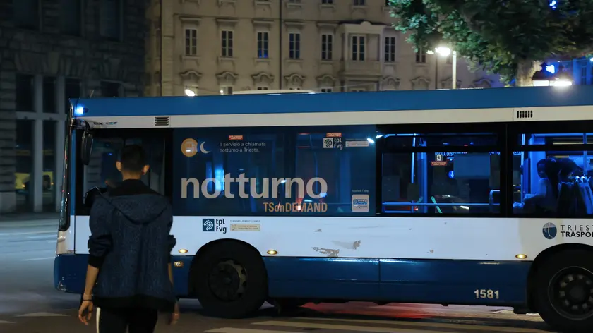 L'autobus notturno a chiamata (fotoservizio di Andrea Lasorte)