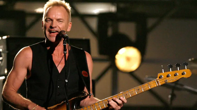 LOS ANGELES, CA - FEBRUARY 11: Musician Sting performs "Roxanne" onstage with the band The Police opening the 49th Annual Grammy Awards at the Staples Center on February 11, 2007 in Los Angeles, California. (Photo by Kevin Winter/Getty Images)