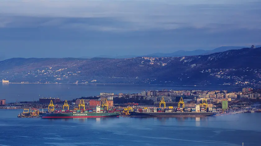 Una veduta del Porto nuovo di Trieste