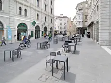 Piazza Unità d'Italia si prepara alla ripartenza di lunedì 18 maggio
