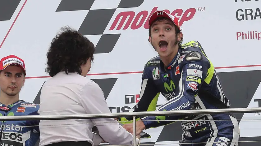 Una bella espressione di Valentino Rossi