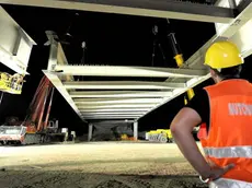 Un cantiere legato alla realizzazione della terza corsia della A4