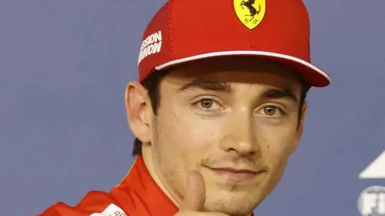 epa07473507 Monaco's Formula One driver Charles Leclerc of Scuderia Ferrari reacts after he took pole position during the qualifying session for the 2019 Formula One Grand Prix of Bahrain at the Sakhir circuit near Manama, Bahrain, 30 March 2019. The 2019 Bahrain Formula One race will run on 31 March 2019. EPA/VALDRIN XHEMAJ