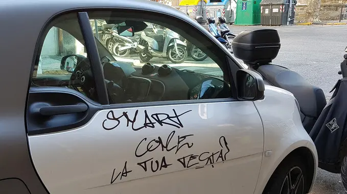 Lasorte Trieste 09/08/18 - Viale III Armate, Scritte su Auto, Writer