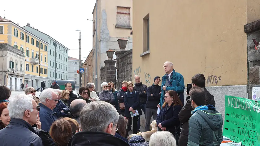 Il ritrovo in via Marenzi, oggetto dell’iniziativa. Andrea Lasorte