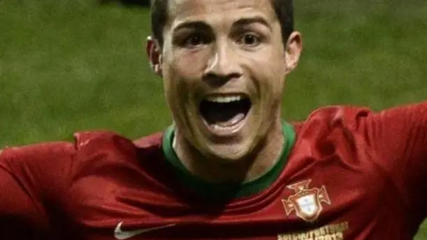Portugal's Cristiano Ronaldo celebrates after scoring the 2-3 goal during the FIFA World Cup 2014 qualifying playoff second leg soccer match between Sweden and Portugal at Friends Arena in Solna, Sweden, 19 November 2013. ANSA/PONTUS LUNDAHL