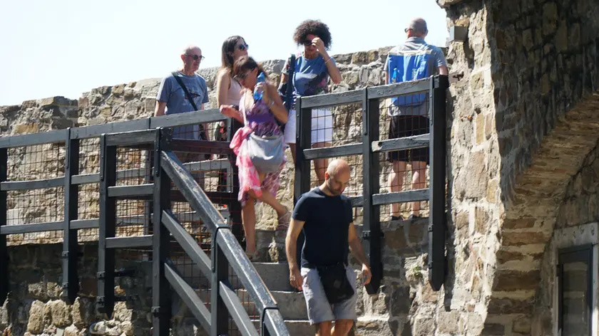 Turisti al castello di Gorizia