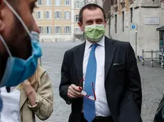 Ettore Rosato lascia palazzo Chigi al termine dellÂ?incontro dei capigruppo di Italia Viva con il premier Conte, Roma 11 Giugno 2020. ANSA/GIUSEPPE LAMI