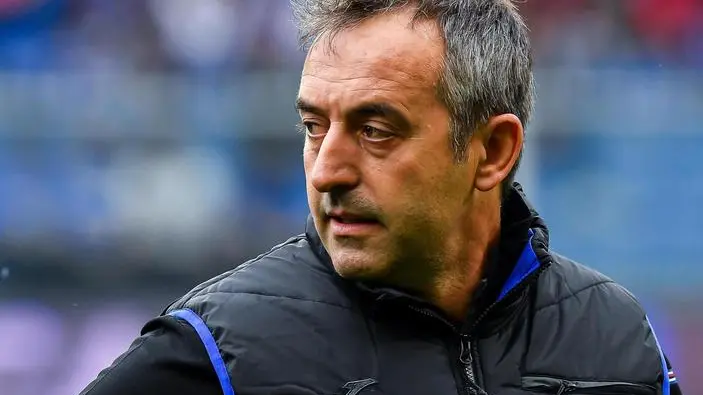 Sampdoria's Italian coach Marco Giampaolo before the Italian Serie A soccer match Uc Sampdoria vs Juventus Fc at Luigi Ferraris Stadium in Genoa, Italy, 26 May 2019. ANSA/SIMONE ARVEDA