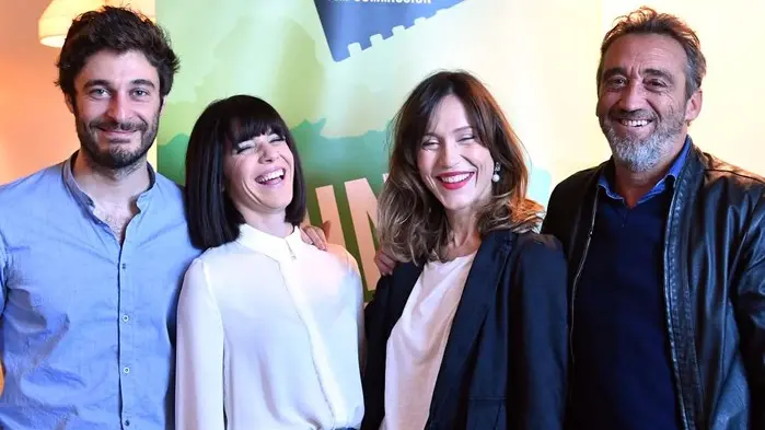 Foto BRUNI 19.10.2018 Il Cast della "Porta Rossa":Lino Guanciale-Gabriella Pesson e Valentina Romani